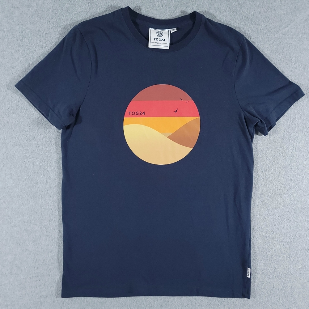 Tog24 T Shirt Mens M Blue Graphic Tee Short Sleeve